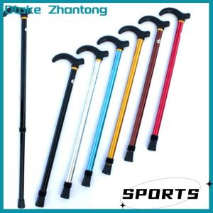 Dtake Adjustable Walking Stick 2 Section Stable Anti-Skid Crutch Old Man Hiking Cane