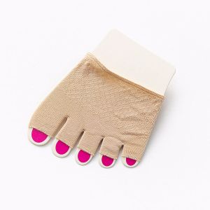 REEBO Elastic Summer Non-slip Women Breathable Open Toe Socks Half Palm Socks Sock Slippers Cotton