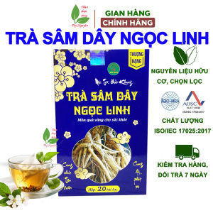 Trà sâm dây ngọc linh Bảo Khang (hộp 20 gói) củ sâm dây ngọc linh bồi bổ cơ thể tuần hoàn máu quà biếu sang trọng trang trí tết