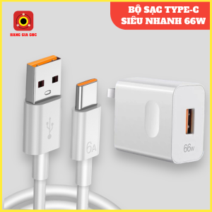 Bộ Sạc Type-C Công Suất Lớn 66W Mẫu Mới Tự Động Ngắt Khi Đầy Pin Tương Thích Nhiều Thiết Bị