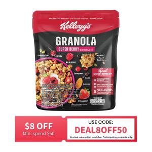Kelloggs Super Berry Granola Cereal 350G