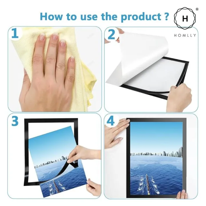 Homlly%20Easy%20Change%20Magnetic%20Picture%20Frames%20with%20Self%20Adhesive%20Backing%20-%20Image%208
