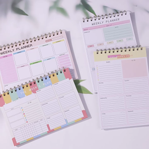 2025 Weekly Planner Notepads To Do List Notebook Twin-Wire Binding Planning Pads for Planning and Organizing Activities