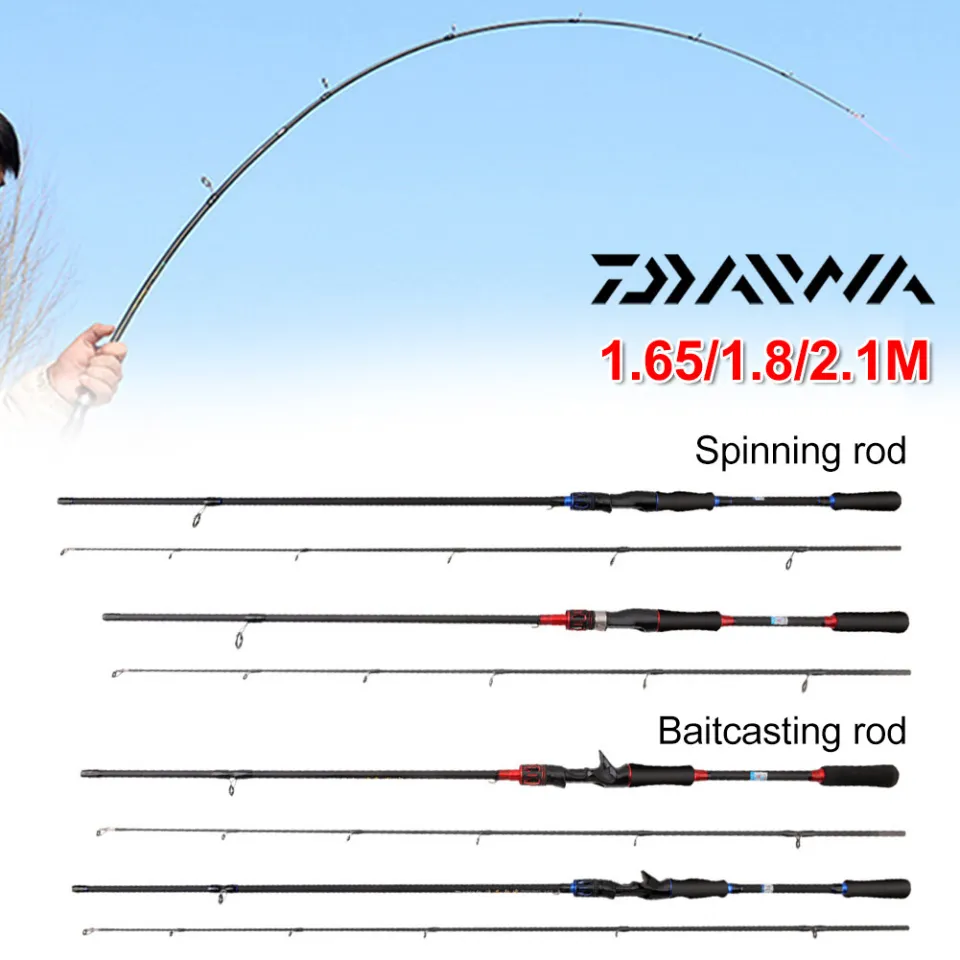 DAIWA Joran Pancing Carbon Lure Fishing spinning Rod 1.65m-2.7m M Power Rod  Casting Rod Spinning Sea Fishing Pole Spinning Rod(Gold) 1.65M/5.5FT