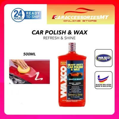 Waxco Heavy Duty Car Polish & Wax (500ml) car care cleaning kit car wax polish 2 in 1