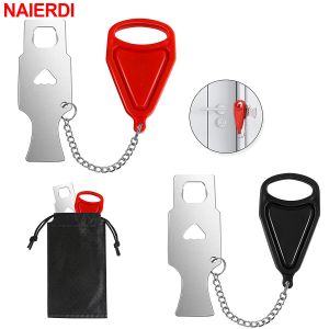 Original Portable Door Lock (1 Piece) for Home Security Apartment Security Lock Travel Door Lock AirBNB Lock and Dorm Room Essentials Portable Door Lock Safety Latch Metal Lock Anti Theft Dormitory hotel motel inn sauna bath ktv vip room