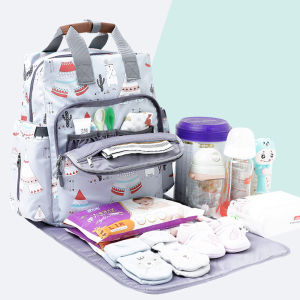 Mommy Designer Large Capacity Waterproof Baby Travel Diaper Bag