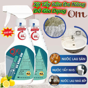 Chai Xịt Tẩy Rửa Đa Năng ÔM 500ml - Tẩy Cặn CANXI Công Nghệ ION Kiềm Vệ Sinh Bề Mặt Tẩy Ố Vàng Nhà Tắm Đồ Gia Dụng Kèm Xịt