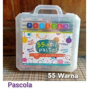 Pascola 55 Warna Krayon Crayon Oil Pastel Peralatan Mewarnai Gambar
