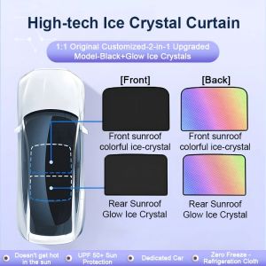 secr Upgrade Ice Crystal For BYD Seal EK 2022 2023 2024 2025 Sunroof Sunshade Skylight Heat Visor Car Skylight Front Rear Accessories 9H4B3