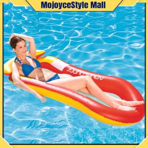 PVC Inflatable Floating Row Foldable Swimming Pool Summer Party Beach Water Float Bed Lounger Chair for Adults
