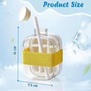 Bình Làm Đá 2in1 500ml | Khay Làm Đá Silicone Có Nắp Đậy Rót Đá Tự Động Chống Rò Nước Tiện Lợi Gia Đình