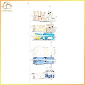6-Tier Over The Door Pantry Organizer Detachable Over Door Racks Large Capacity Door Hanging Storage Basket for Home Use