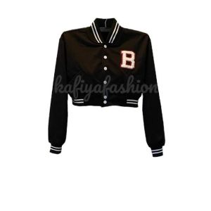 B JAKET BASEBALL CROP | JAKET VARSITY CROOPE | JACKER BISBOL CROPE WANITA