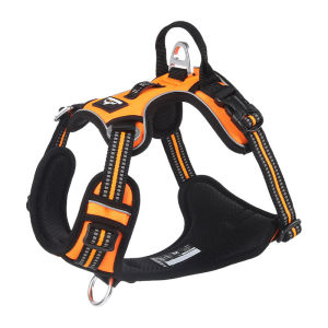 HamshMoc No Pull Dog Harness Adjustable Pet Harness Reflective Breathable Mesh with Soft Handle Quick Release Buckle Soft for Dog