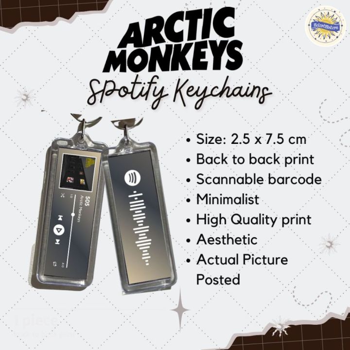 Fanmade ARCTIC MONKEYS Inspired Spotify Keychains Scannable code