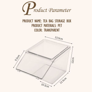 [Same Day Ship] 4PCS Clear Tea Bag Storage Container Lid Stackable Bin Organizer Coffee Pod Packet Holder