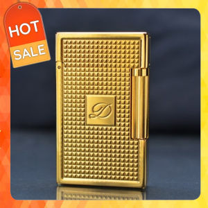 Bật lửa Hộp Quẹt Bật Lửa D.. upont Hoa Văn D136 Dùng Gas Đá Cao Cấp Tiếng Kêu Cực Vang Cầm Chắc Tay. (KHÔNG CHỨA XĂNG GAS)