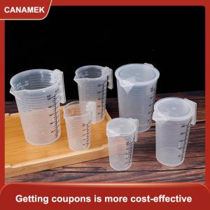 【CANAMEK 】 100 250 500ML Measuring Cups Jug Clear Baking Kitchen Flour Water with cover Sc