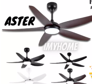 Rezo Aster Ceiling Fan 56" 42" DC Motor 5 blade with remote light baby designer fan kipas angin siling fan 家用风扇 wood