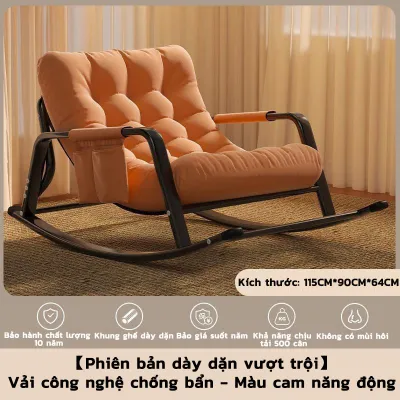 Ghế Bập Bênh Thư Giãn Hiện ĐạiGhế Sofa Lười Khung Thép Nhập Khẩu Đệm Bông Cao Cấp Chịu Tải 300kg