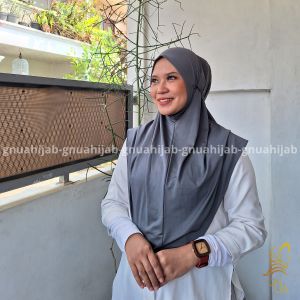 Jilbab Instan Khimar Bergo Jersey Daily – Hijab Tali Non Pet Polos Simple & Menutup Dada