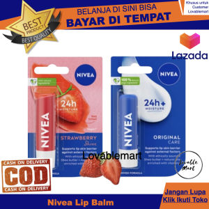 Nivea Lip Balm Original Lovablemart Bisa COD Bayar di Tempat Lip Care Lip Balm Original Essential 4.8gr Melembabkan Perawatan intensif pada bibir