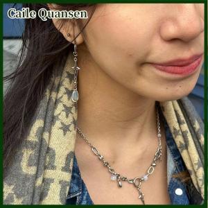 Caile Fashion Cute Polaris Pendant Earrings Y2k Gothic Earrings Stainless Steel Dangle Earrings Gifts