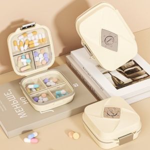 GAVINMK Pill Tablet Container 7 Grids Pill Box Mini Jewelry Storage Grids Sealing Pill Organizer Tablet Dispenser Waterproof Travel Pill Case Outdoor
