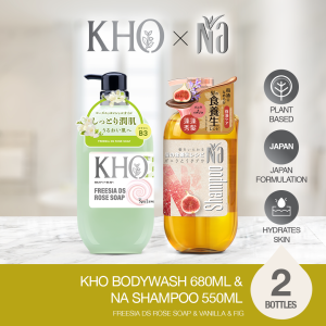 [Hair & Body Care Bundle] NA Shampoo Vanilla And Fig 550ml + KHO Spa Body Wash Freesia 680ml
