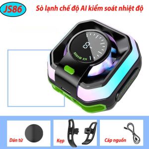 Quạt tản nhiệt điện thoại sò lạnh JS86 thế hệ mới làm lạnh đóng băng hỗ trợ tăng fps gaming liên quân PUBG FF