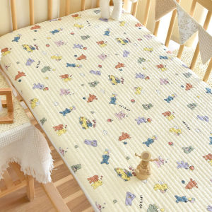 เปลผ้าฝ้าย100% ผ้าปูที่นอนพอดีพิมพ์ลายเตียงเด็กทารกผ้าคลุมที่นอนผ้าปูที่นอน