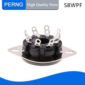 [PERNG] Tehe 1PC 8Pin Bakelite Ống ổ cắm cơ sở s8wpf Bakelite mạ vàng cho kt88 6550 6sn7 el34 ống chân không khuếch đại