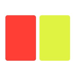 PVC Soccer Referee Red Yellow Cards Football Match Training Tool 8x11cm