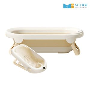 Portable Foldable Baby Bathtub w/ Temperature Display & Cushion Net