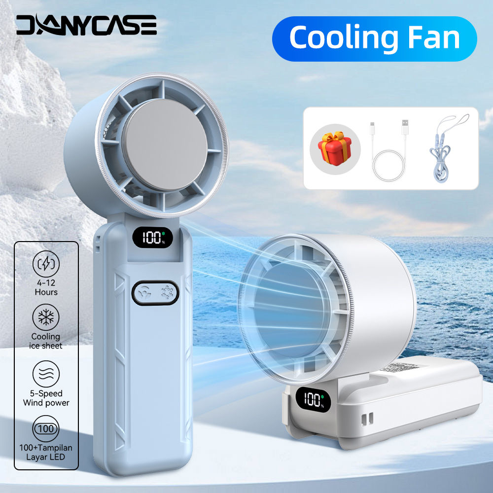 Portable Foldable Handheld Fan 5 Speed Rechargeable Cooling Fan_voghion.com