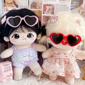 YOUSHI TOP Lovely Cotton Doll‘s Glasses Korea Kpop Soft 20CM Doll Sunglasses Business Kawaii Cotton Doll Eyeglasses Cotton Stuffed Doll
