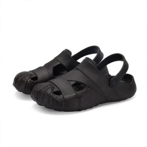 Free Shipping PVC Toe-Cap Clogs MenS Summer Thick-Soled Non-Slip Two-Way Wear Sandals Outdoor Beach Slippers