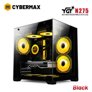 YGT N275 Gaming Case Micro ATX Pc Case With Tempered Glass Black Desktop Case