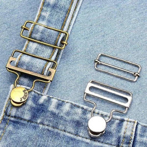 Fantic Dungaree Fasteners Clip Brace Buckles With Jeans Buttons Set For Denims Jackets Home DIY Apparel Sewing Supplies