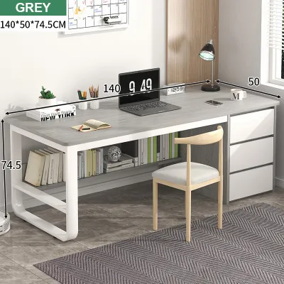 HOMESENCE Bàn Làm Việc 3 hộc bàn học mặt bàn kích thước lớn khung chắc chắn chống gỉ bền bỉ mẫu hiện đại