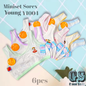 6pcs Miniset Anak remaja Sorex Y1004 Step 1 free size tanpa kait | miniset anak SD