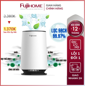 Máy lọc không khí Nhập Khẩu FUJIHOME bộ lọc bụi mịn PM2.5 - khử mùi - loại bỏ vi khuẩn vi rút có cảm biến hiển thị màu sắc
