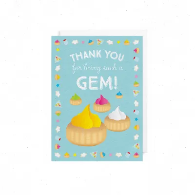 Singapore Gift Souvenir Greeting Card – (Thank You / Thanks) Ice Gem Biscuit