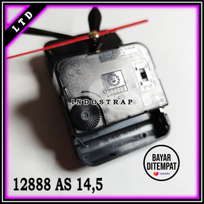 mesin jam dinding panjang as 145 mm model detak free jarum QUARTZ 12888 on/off