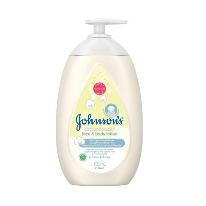 Johnson'S Baby Lotion Face And Body Lotion Cotton Touch จอห์นสัน  ครีมบำรุงผิวโลชั่นเด็ก หน้าและตัว เฟซ แอนด์ บอดี้ โลชั่น คอตตอน ทัช 500 มล