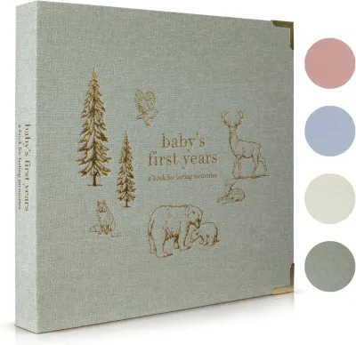 Keepsake Baby Memory Book for Boys and Girls – Timeless First 5 Year Baby Book – Neutral Journal Scrapbook or Photo Album - Record a Milestone for Every Event from Birth to Age 5