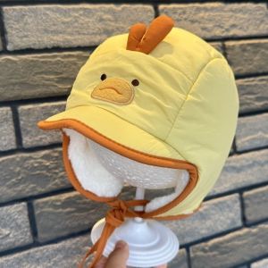 EASYEAH Plush Animal Children Winter Hat Thickened Warm Newborn Beanie Bear Pullover Cap For Boys
