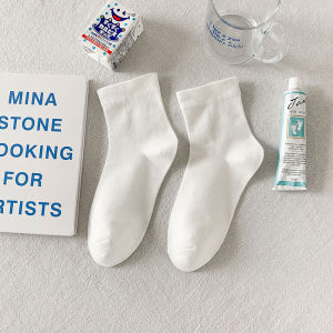 🔥Cozyrooms👍 1 Pack of Cute Jk Style High Neck Socks with White Lace and Ruffles Pure Cotton Socks