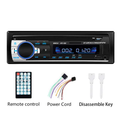 [Manila spot delivery] 12V Bluetooth V2.0 JSD520 Car Stereo In-dash SD USB MP3 MMC WMA Car Radio Player 1 Din FM Aux Input Receiver Player